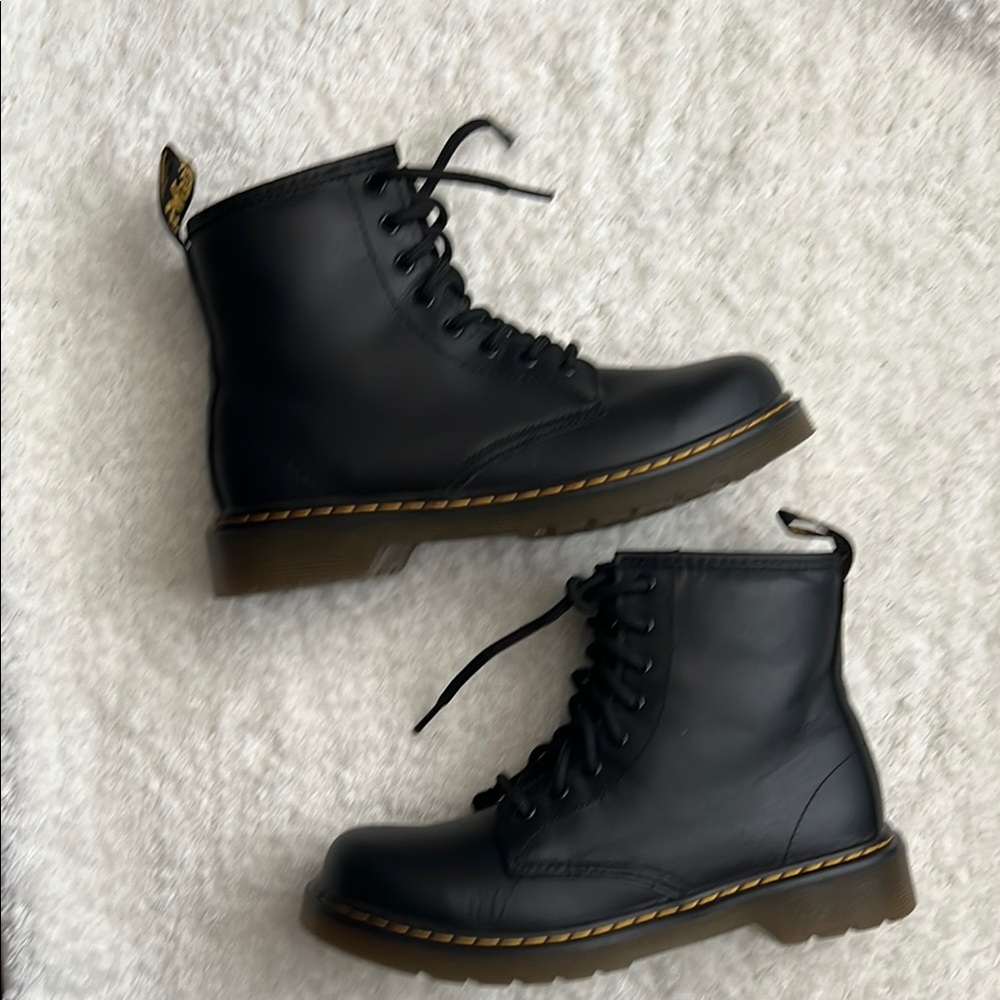 Dr. Martens Black Leather Combat Boots